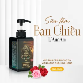 SỮA TẮM BAN CHIỀU L’AnnAm – Giữ ấm & cấp ẩm cho da với hương Quế, Hoa Hồng
